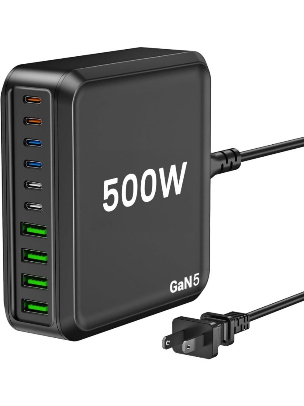 10-Port USB C Charging Station Hub - 500W Fast Charger for MacBook, iPad, iPhone